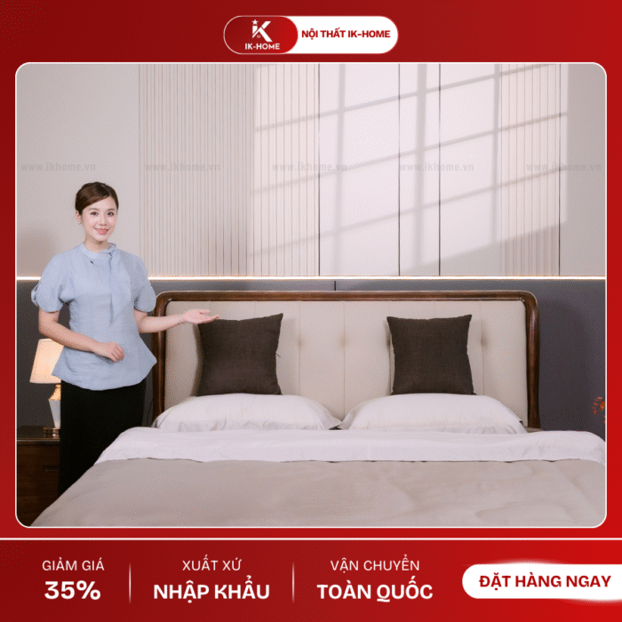 GIƯỜNG SOFA GỖ ÓC CHÓ NAM MỸ - B86